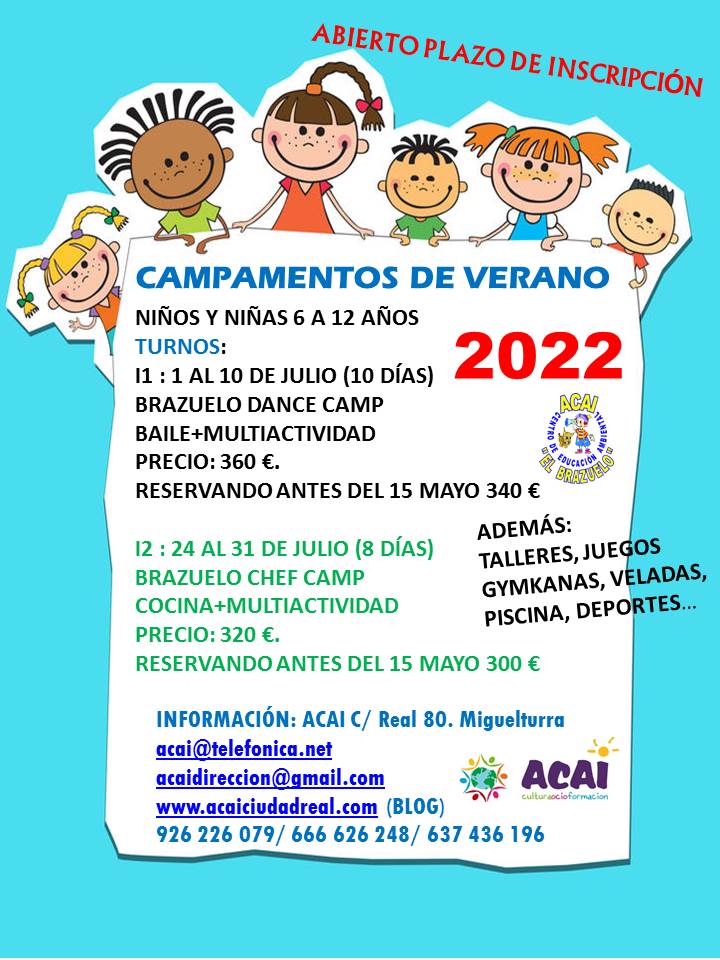 CAMPAMENTOS DE VERANO BRAZUELO 2022
